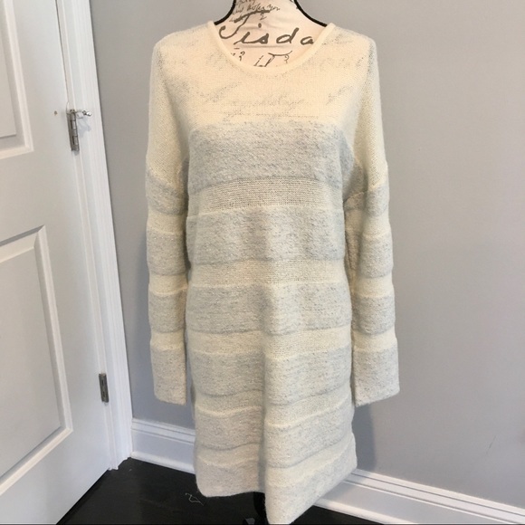 Something Navy Metallic Striped Oversized Sweater Dress - Picture 2 of 16